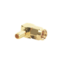 Conector SMA Macho Inverso en Ángulo Recto de Anillo Plegable para Cables RG-58/U, RG-142/U, Oro/ Oro/ Teflón. | RP-3010-1C1