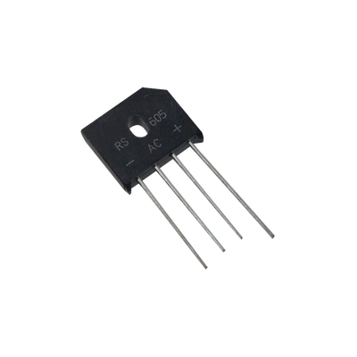 Puente Rectificador en Línea de 6 Amp., 600 PIV, Silicio, 420 RMS. | RS-605
