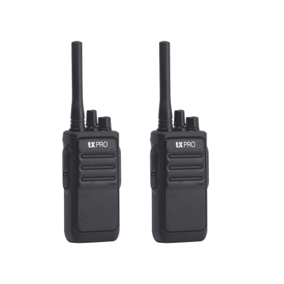 Par Radios Portátiles Analógicos UHF 400-470 MHz / 2W / 16 Canales / Preconfigurados / Listos para Usar | TX-320DUO