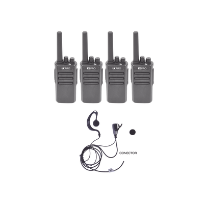 Kit de 4 radios TX600 con 4 TXEHK | TX600DUOKIT