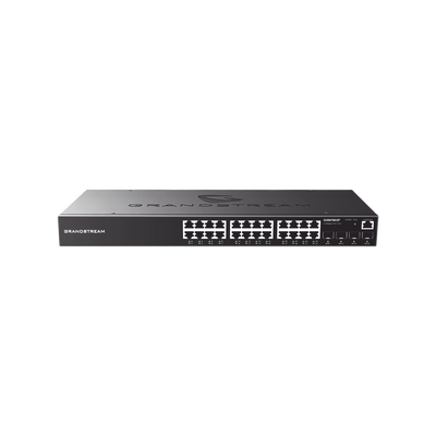 Switch Gigabit PoE+ Administrable / 24 puertos 10/100/1000 Mbps + 4 Puertos SFP Uplink / Hasta 360W / Compatible con GWN Cloud. | GWN7803P