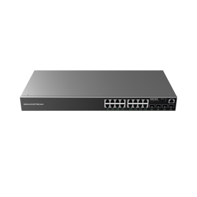 Switch Gigabit PoE+ Administrable / 16 puertos 10/100/1000 Mbps + 4 Puertos SFP Uplink / Hasta 240W / Compatible con GWN Cloud. | GWN7802P