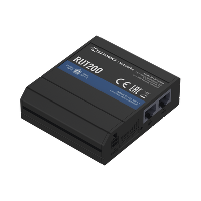 Router LTE, Slot para SIM, 2 puertos Ethernet 10/100 Mbps, Wi-Fi 2.4 GHz, Interfaz Amigable, Bandas B1, B2, B3, B4, B5, B7, B8, B28 | RUT200