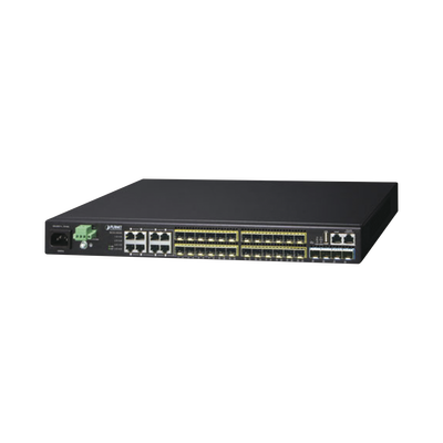 Switch Core Capa 3, 24 Puertos SFP 100/1000X, 8 Puertos Compartidos Gigabit Ethernet, 4 Puertos SFP de 10 Gbps | XGS3-24242-V3