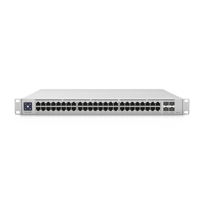 UniFi Switch Enterprise administrable capa 3, 48 puertos 2.5GbE RJ45 POE+, 4 puertos 10G SFP+, 720W, con pantalla táctil de 1.3" | USW-ENTERPRISE-48-POE