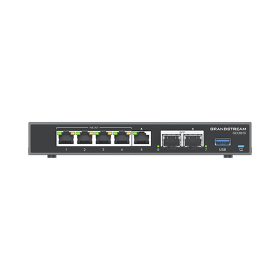 4 en 1: Firewall Nueva Generación, Router, IP PBX (24 usuarios / 8 llamadas), Switch Gigabit de 5 Puertos (4 PoE) y 2 Puertos SFP 2.5 Gigabit | GCC6010