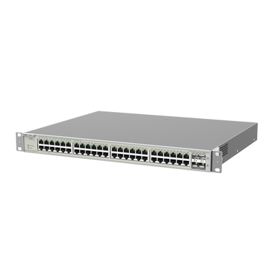 Switch Administrable Capa 3 con 48 puertos Gigabit PoE 802.3af/at + 4 SFP+ para fibra 10Gb, gestión gratuita desde la nube, 740W | RG-NBS5200-48GT4XS-UP