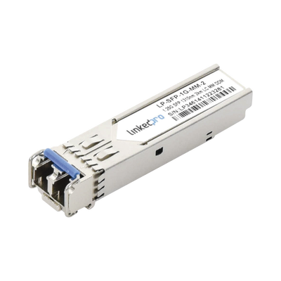 Transceptor Óptico SFP (Mini-Gbic) / Multimodo 1310 nm / 1.25 Gbps / 1000BASE-SX / Conectores LC/UPC Dúplex / DDM / Hasta 2 km | LP-SFP-1G-MM-2