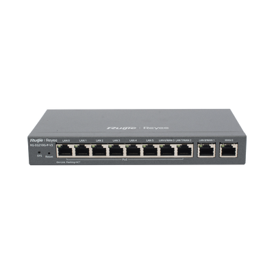 Router Balanceador con Función SD-WAN, PoE+ hasta 110 Watts, Hasta 4 Servicios de Internet y hasta 200 clientes con desempeño de 1 Gbps | RG-EG210G-P-V3