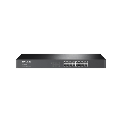 Switch Gigabit no administrable de 16 puertos 10/100/1000 Mbps para rack | TL-SG1016