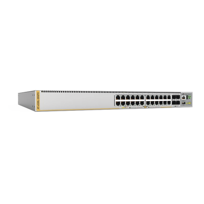 Switch L3 Stackable, 24x 10/100/1000-T PoE+, 4x SFP+, Fuente redundante integradas 740 Watts (TAA compliant version) | AT-X530L-28GPX-90