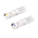Transceptores Ópticos Bidireccionales SFP (Mini-Gbic) / Monomodo 1490 & 1550 nm / 1.25 Gbps / 1000BASE-BX / Conector LC/UPC Simplex / DDM / Hasta 80 km / 2 Piezas | LP-SFP-BD-1G-80