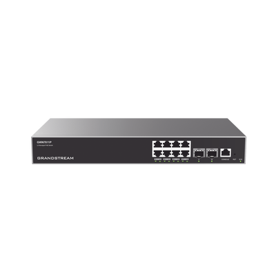 Switch Capa 3 PoE+ Administrable / 8 puertos 10/100/1000 Mbps + 2 Puertos SFP+ de 10 Gigabits / Hasta 120W / Compatible con GWN Cloud. | GWN7811P