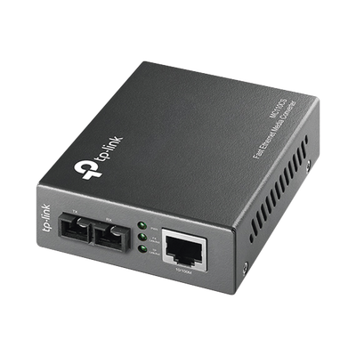 Convertidor Fibra Óptica Monomodo /  1 Puerto RJ45 10/100 Mbps / Puerto Fibra Óptica SC 100 Mbps / Hasta 20 kilometros / Plug and Play | MC110CS