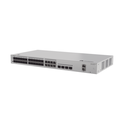 Switch de Distribución/Core Gigabit Administrable  Capa 3 / 24 puertos 1GE SFP ( Combo con 8 Puertos 10/100/1000 Mbps) / 4 Puertos 10GE SFP+ Uplink / ERPS / Rutas Estáticas / iStack / Administración Nube Gratis | S310-24ST4X