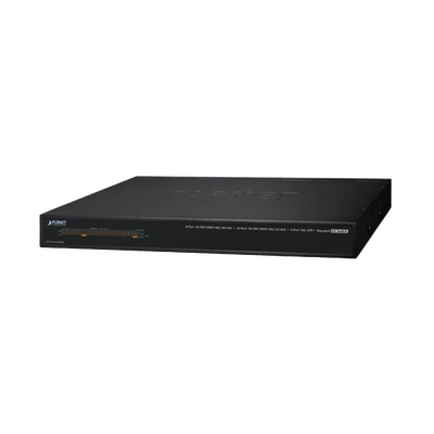 Switch AV Profesional para Integraciones Audiovisuales, , 8 Puertos PoE Gigabit 802.3bt, 16 Puertos PoE Gigabit 802.3at, 4 Puertos SFP 10 G, Hasta 450 W de Potencia | AVS-4210-24HP4X
