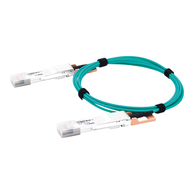 Cable AOC QSFP-DD de 400 Gbps a 400 Gbps / Cable de fibra óptica Activo / Longitud: 1 metro | LP-AOC-400G-1M