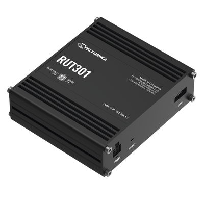 Router Industrial con 5 Puertos Ethernet / RutOS Seguro y Avanzado / Firewall y VPN Integrados / I/O Digital / Administración Remota RMS | RUT301