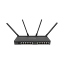 Router con Wi-Fi 4x4 MU-MIMO, hasta 2 watts de potencia, antenas de 3 dBi, 10 puertos Gigabit, 1 Puerto SFP+ | RB4011IGS+5HACQ2HND-IN