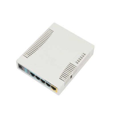RouterBoard, 5 Puertos Fast, 1 Puerto USB, WiFi 2.4 GHz 802.11 b/g/n, Gran Cobertura con Antena 2.5 dbi, hasta 1 Watt de Potencia | RB951UI-2HND