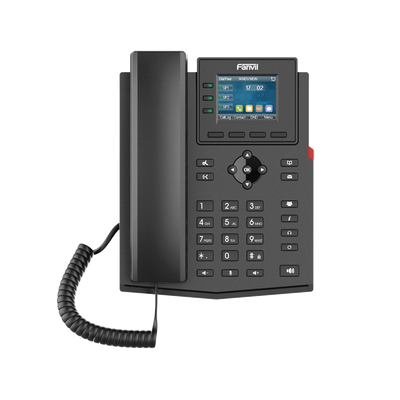 Teléfono IP empresarial para 4 líneas SIP con pantalla LCD de 2.4 pulgadas a color, Opus y conferencia de 3 vías, PoE. | X303P