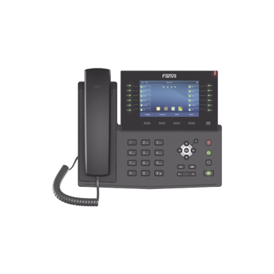 Teléfono IP empresarial para 20 lineas SIP, Bluetooth integrado para diademas, PoE y hasta 60 botones DSS con doble puerto Gigabit, soporta recepción de video | X7C