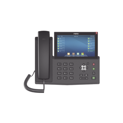 Teléfono IP empresarial para 20 lineas SIP, pantalla táctil, Bluetooth integrado para diadema, PoE y hasta 127 botones DSS con doble puerto Gigabit, soporta recepción de video | X7-F