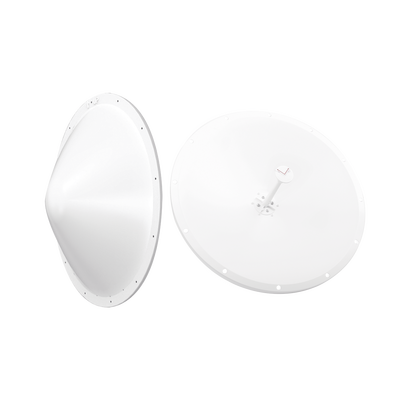 Kit de Antena y radomo, ganancia de  28 dBi, rango de frecuencia extendida (4.9 a 6.5 GHz), conectores SMA-macho inverso, incluye jumper, distancia de hasta 15 km | KIT-TXP-28SMA-RD2