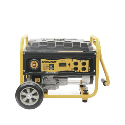 Generador a Gasolina / Planta de Emergencia 3kW (7HP), 110Vca, Encendido de Jalón, Jaula con Ruedas para Fácil Traslado | EPGEN3000