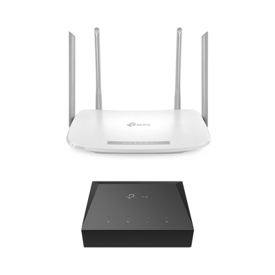 Kit de ONU Gigabit XZ000G3 con Router Router Inalámbrico ISP doble banda AC, Hasta 1167 Mbps, 4 antenas externas omnidireccional, Puertos Gigabit | KITONU-EC220G5