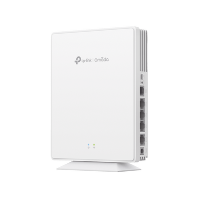 Punto de Acceso GPON Omada / WiFi 6 AX1800 / 1 puerto GPON / 1 Puerto FXS / 4 Puertos 10/100/1000 RJ45 / Wi-Fi 6 AX1800 / Mesh Omada / Configuración por Controlador o Stand-Alone / Para Montaje en Escritorio-Pared | EAP610GP-DESKTOP