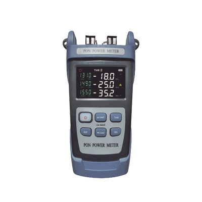 Medidor de Potencia Óptica (OPM) para Fibra Óptica en Redes FTTx / Soporta 3 Longitudes de Onda: 1310nm, 1490nm y 1550nm / Rango de Medición de -40 a 25dBm | LP-P-OPM