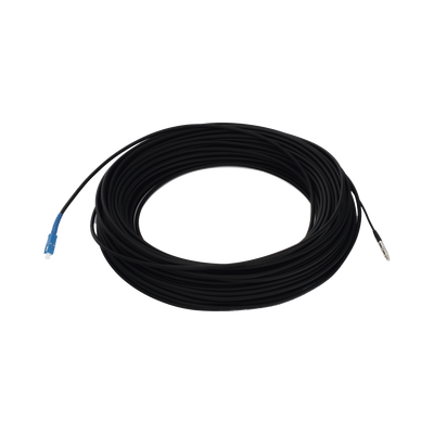 Rollo de Fibra Óptica Drop Redonda G657A2 Monomodo Simplex de 100 Metros (328.08 Pies) con Conectores SC/UPC-SC/UPC para Instalaciones Aéreas, Subterráneas o a la Intemperie | LP-100-SCU