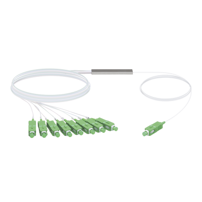 UFiber Splitter (Divisor Óptico) PLC 1 x 8, con conectores SC/APC | UF-SPLITTER-8