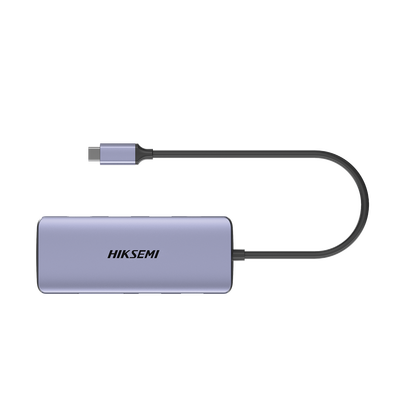 Hub (Adaptador) USB - C / 8 en 1 / 1 Salida HDMI (4K) / 1 Salida USB 2.0 / 3 Salidas USB 3.0 / 1 Salida SD (Memoria SD) / 1 Salida TF (Micro SD) / 1 Entrada USB - C (Carga Rapida / 100 Watts) | HS-HUB-DS8