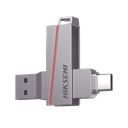 Memoria USB Dual de 128 GB / USB-C y USB-A / Transferencia de Alta Velocidad / Metálica / Compatible con Dispositivos Móviles, Windows, Mac y Linux | HS-USB-E307C/128G