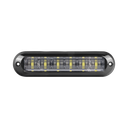 Luz Auxiliar Ultra Brillante  IP67 de 6 LEDs, Color Ambar/Claro, con mica transparente y bisel negro | XLT1835AW