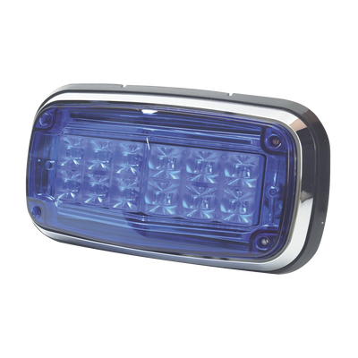 Luz de advertencia 8 X 4", Color Azul, IP67, SAE, Ideal para Ambulancias | XT1885B