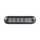 Luz Auxiliar Ultra Brillante  IP67 de 6 LEDs, Color Rojo, con mica transparente y bisel negro | XLT1835R