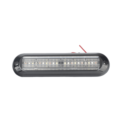 Luz Auxiliar Ultra Brillante  IP67 de 18 LEDs, Color Rojo/Azul/Ambar, con mica transparente y bisel negro | XLT1835RBA