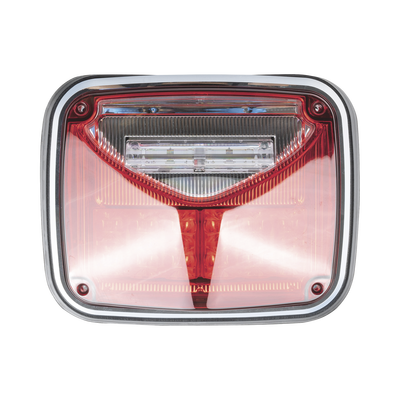 Luz de advertencia de 8 X 6", Color Rojo, Con Luz de Trabajo Clara, Ideal para Ambulancias | XLTE1755R