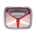 Luz de advertencia de 8 X 6", Color Rojo, Con Luz de Trabajo Clara, Ideal para Ambulancias | XLTE1755R