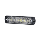 Luz Auxiliar de 12 LED, Rojo/Claro, SAE, Bisel Negro, Lente Transparente | SP12RW
