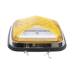 [XLTE1755A] Luz de Advertencia de 8 X 6", Color Ámbar, Con Luz de Trabajo clara, Ideal para Ambulancias | XLTE1755A