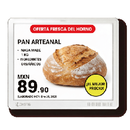 [ZKC58B] Etiqueta Electrónica ESL 5.8" EPD Matriz de Puntos / Resolución 648x480 Pixels / 4 Colores (Negro Blanco Rojo Amarillo) / BLE 5.1 con Encriptación AES-128 / Batería 5 Años / NFC Opcional / Cloud Management / Certifi | ZKC58B