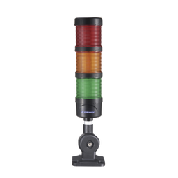 [EI-3-RAG-24] Torre LED Indicadora de estado de 3 niveles color Rojo, Ámbar y Verde, con Buzzer integrado a 85 dB,  a 24 VCD con Montaje incluido de 60 mm de diámetro | EI-3-RAG-24