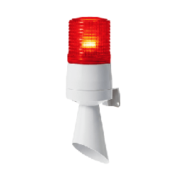 [S60ADL-24-R] Luz LED con patrones de destello fijo y destellante con buzzer incorporado de alto volumen Máx. 95 dB color Rojo 24 VCD | S60ADL-24-R