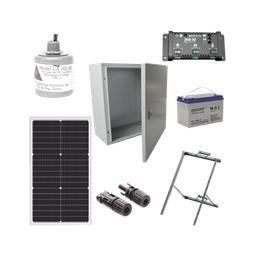 [PL12K] Kit Solar de 12 Vcc para alimentar energizador de cerca electrificada. Instalación de panel en poste. | PL12K