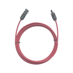 [CFMC41MRED] Cable Fotovoltaico / 1 metro / Color Rojo / Calibre 10 AWG / Terminal MC4-Macho y Hembra en  ambos extremos | CFMC41MRED