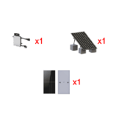[HMS500KIT1] Kit Solar Interconexion  / 500 W  220Vca / Microinversores HOYMILES / Montaje Incluido | HMS500KIT1